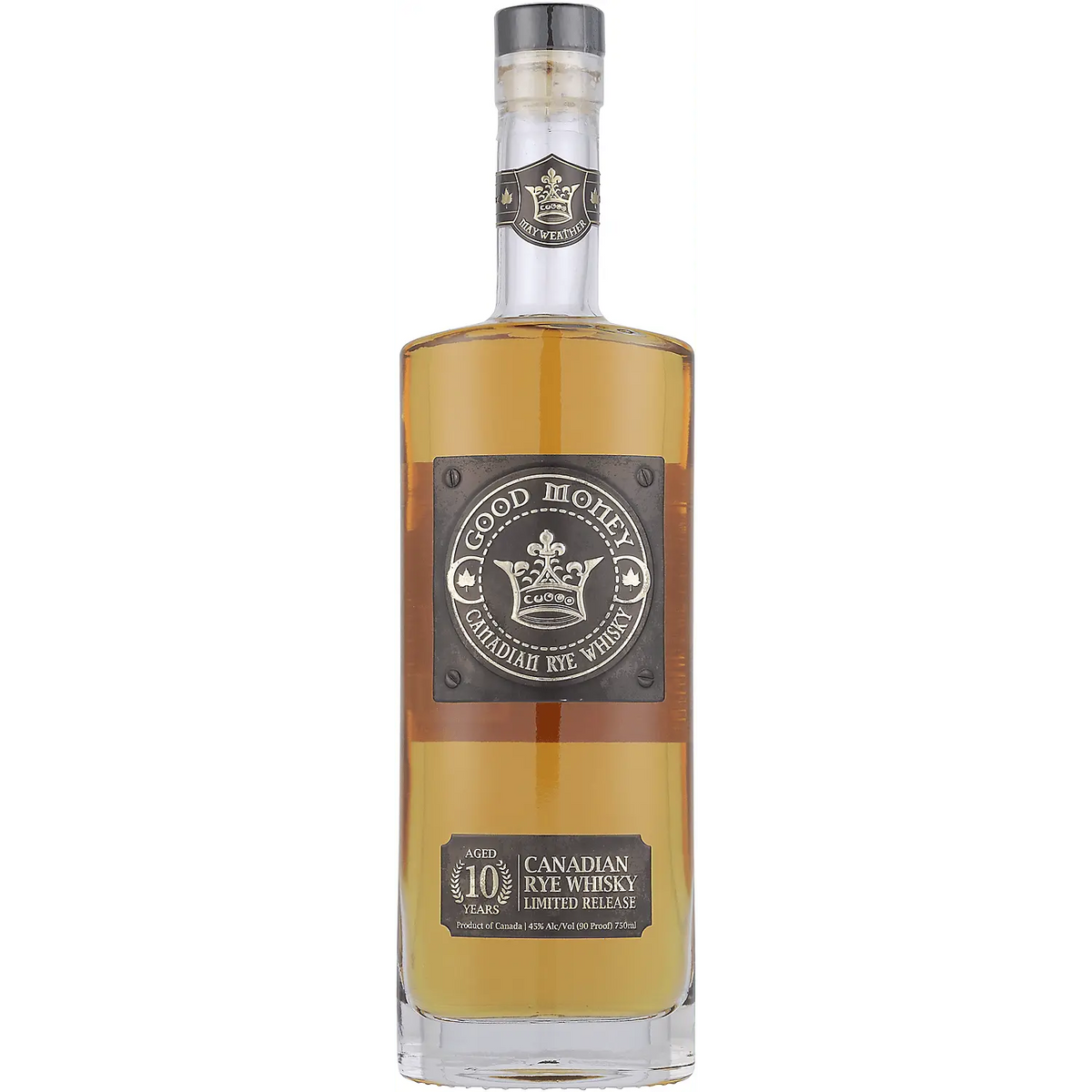 Good Money Canadian Rye Whisky Limited Release 10 Yr 90 750ml Good Money