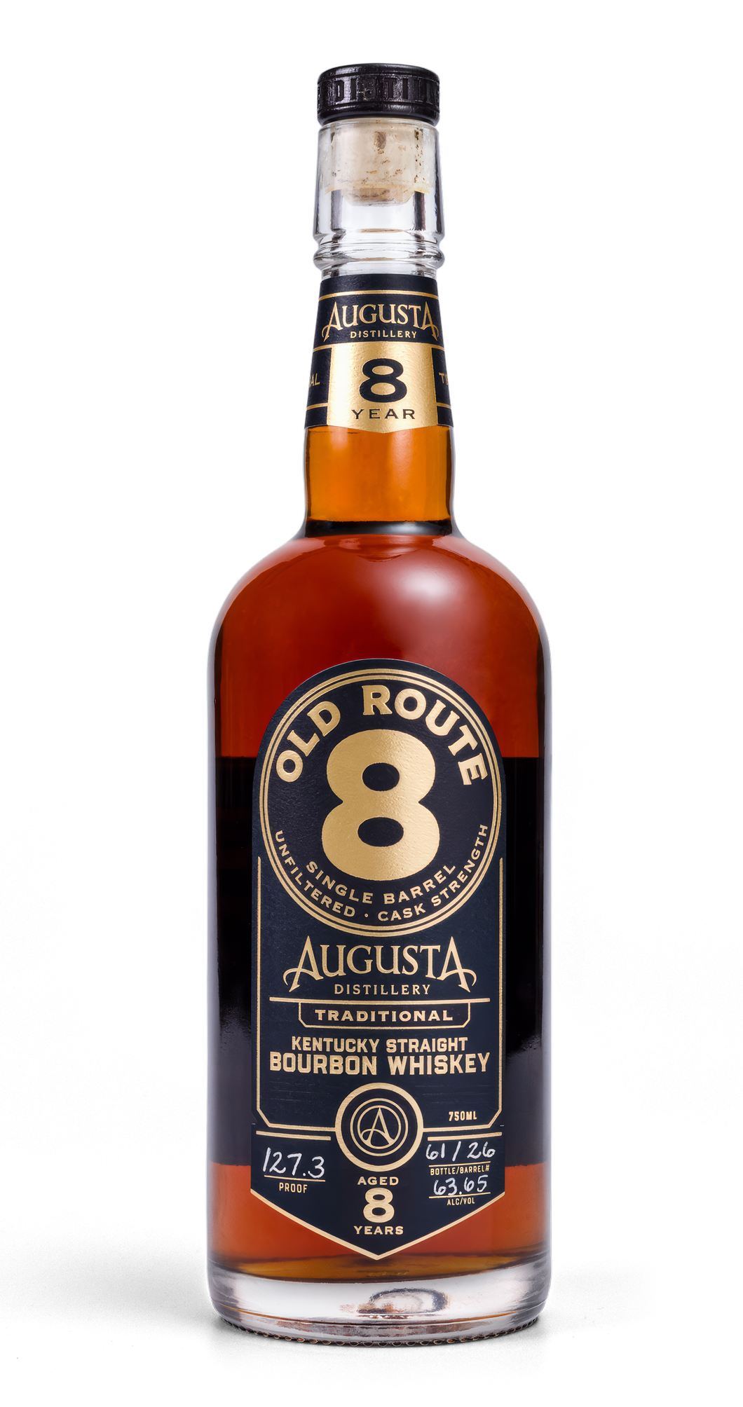 Augusta Old Route 8 Single Barrel Bourbon Whiskey 750ml